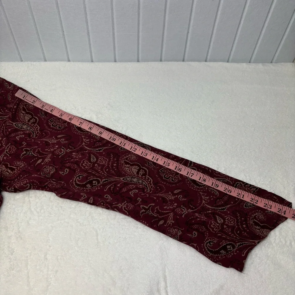 Venezia Long Sleeve Relaxed Tunic Blouse 100%‎ silk  size 18/20